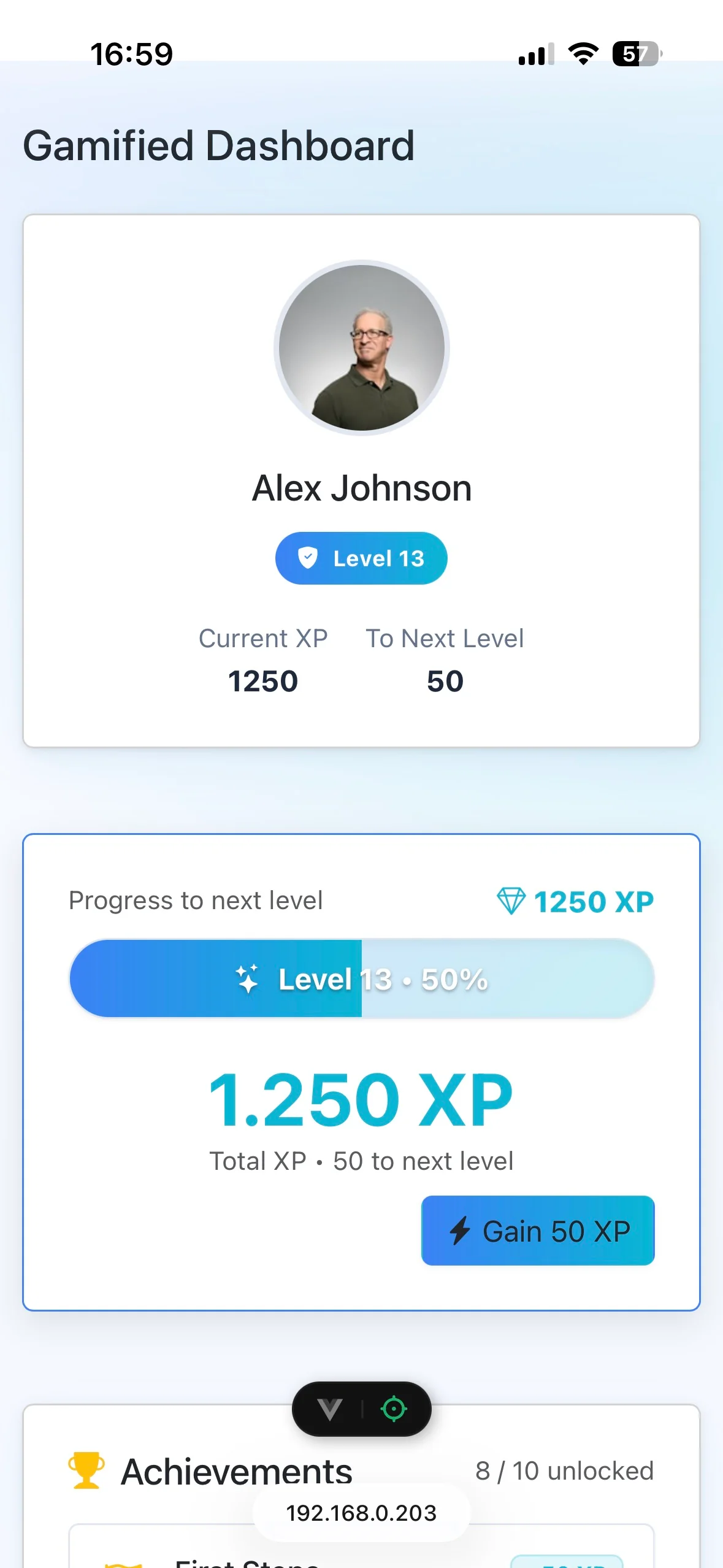 Gamified Dashboard screenshot 5