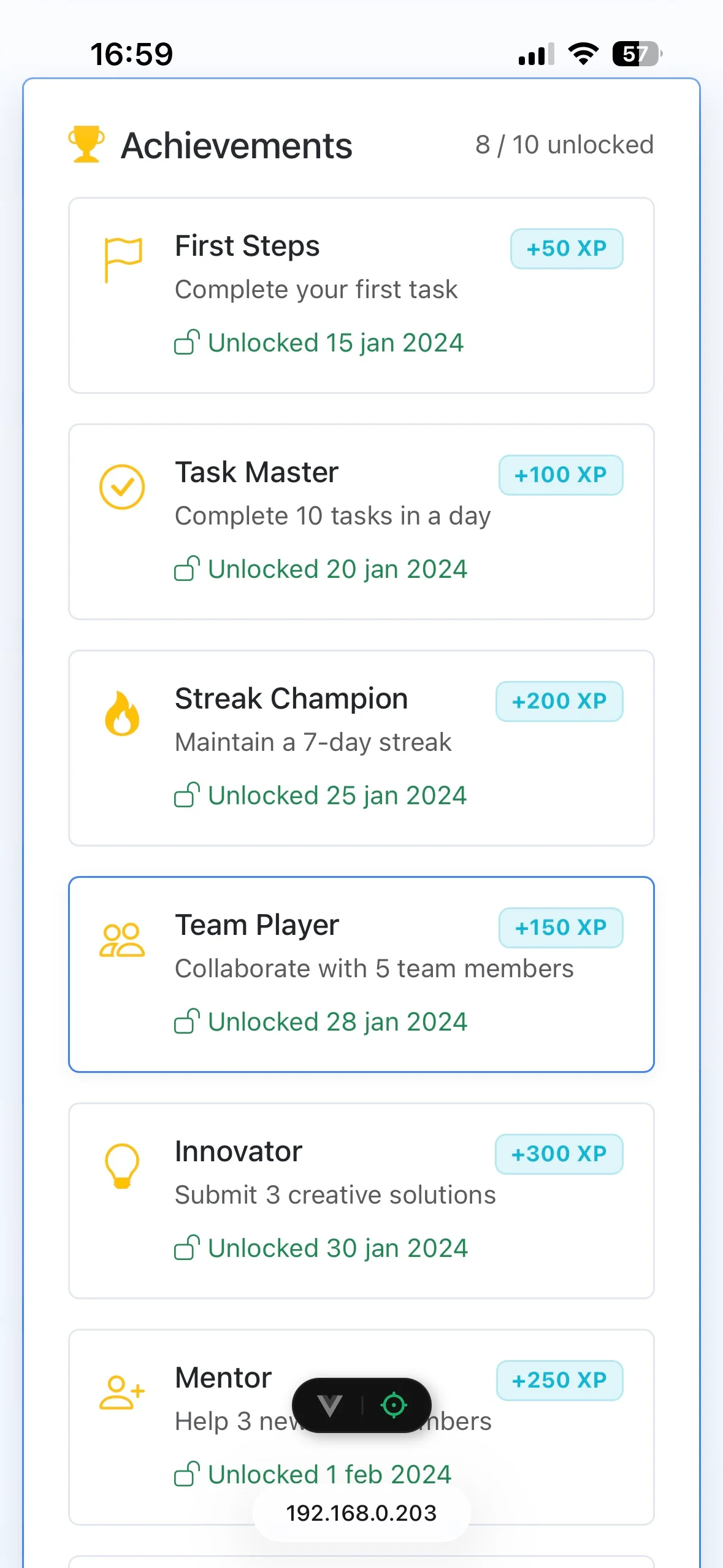Gamified Dashboard screenshot 6