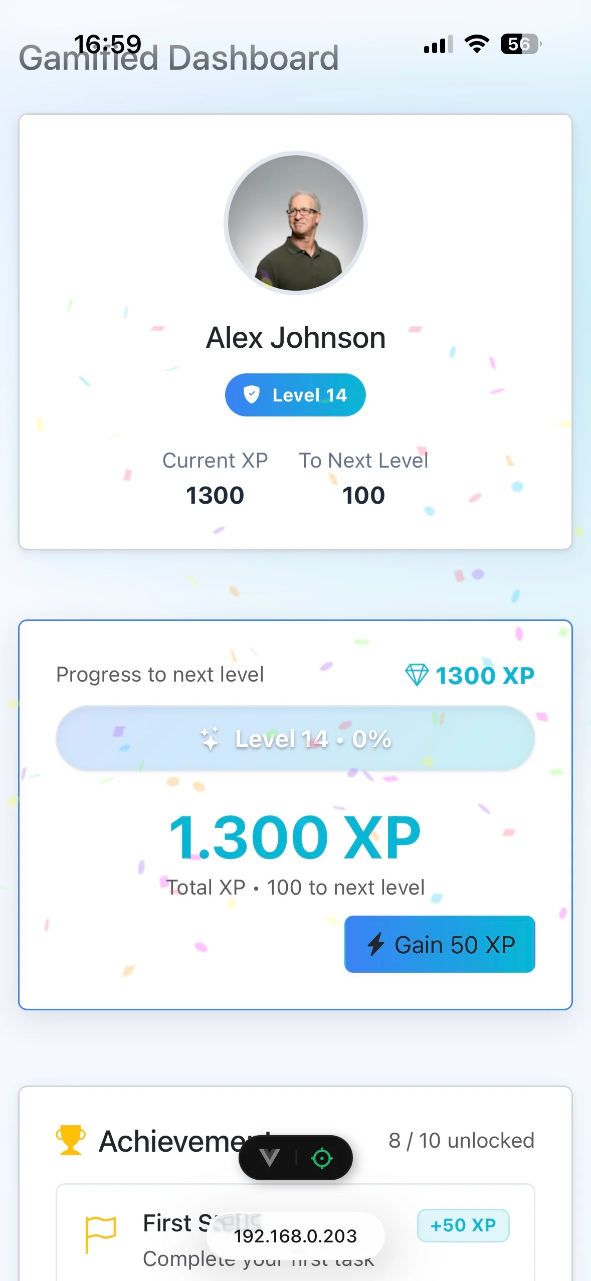 Gamified Dashboard screenshot 7